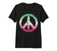 Drapeau Abrosexuel Vintage Paix T-Shirt Haut de Gamme