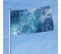 Drapeau abstrait bleu de 91 x 152 cm - Drapeaux amusants pour toutes les saisons - Pour décoration de dortoir, fête en plein air