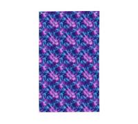 Drapeau abstrait bleu violet tie-dye motif maison de cour, 9,1 x 1,5 m, bannière de vœux avec œillets, décoration d'intérieur ou d'extérieur