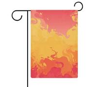 Drapeau abstrait en forme de feu et de fumée tourbillonnante - Drapeau de jardin saisonnier - En toile de jute double face - 30,5 x 45,7 cm