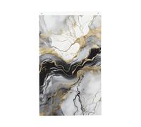 Drapeau abstrait en marbre gris 9,1 x 1,5 m - Bannière double face pour maison, cour, extérieur et intérieur