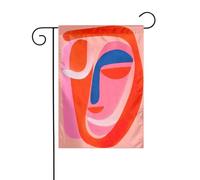 Drapeau abstrait féminin portrait ligne art jardin drapeau 30 x 45 cm vertical double face ferme vacances décorations extérieures drapeau cour drapeau