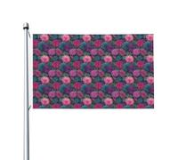 Drapeau abstrait floral coloré de dahlia pour cour, maison, 9,1 x 1,5 m, bannière de vœux avec œillets, décoration d'intérieur ou d'extérieur
