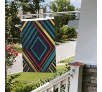 Drapeau abstrait géométrique rayé 61 x 91 cm pour extérieur et intérieur - Pour le printemps, l'été, l'automne, l'hiver - Drapeaux de jardin avec œillets verticaux double face - Bannière pour