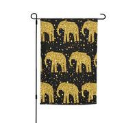 Drapeau abstrait imprimé éléphant amusant pour jardin, maison, terrasse, pelouse, cour, décoration de vacances, 30,5 x 45,7 cm