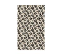 Drapeau abstrait noir à motif floral de cour, maison, bannière de vœux avec œillets, décoration d'intérieur ou d'extérieur