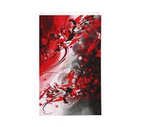 Drapeau abstrait rouge, noir, blanc, 9,6 x 1,5 m, drapeau de jardin vertical double face pour extérieur, cour, maison, bannière amusante pour décoration de maison, drapeaux de jardin pour accrocher au