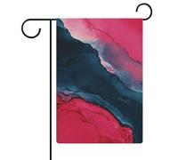 Drapeau abstrait rouge noir mable moderne de jardin saisonnier vacances toile de jute double face maison cour drapeaux extérieurs 30,5 x 45,7 cm