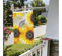 Drapeau abstrait tournesols 61 x 91 cm pour extérieur et intérieur - Pour le printemps, l'été, l'automne, l'hiver - Drapeaux de jardin avec œillets verticaux double face - Bannière pour décorations de