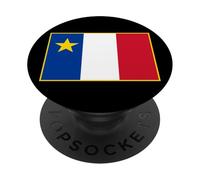 Drapeau acadien des Acadiens PopSockets PopGrip Adhésif