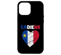 Drapeau acadien en forme de cœur gribouillé - Fiers patrimoine acadien français Coque pour iPhone 12 Pro Max