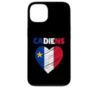 Drapeau acadien en forme de cœur gribouillé - Fiers patrimoine acadien français Coque pour iPhone 13