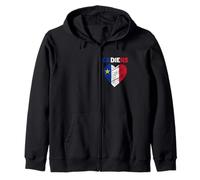Drapeau acadien en forme de cœur gribouillé - Fiers patrimoine acadien français Sweat à Capuche