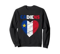 Drapeau acadien en forme de cœur gribouillé - Fiers patrimoine acadien français Sweatshirt
