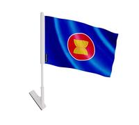 Drapeau adhésif Association des nations de l'Asie du Sud-Est en Polyester 10 pièces