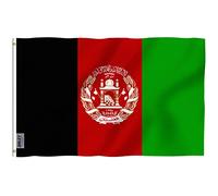 Drapeau afghan Anley Fly Breeze 3x5 pieds - Couleurs vives et résistantes à la décoloration - En-tête en toile et double couture - Drapeaux afghans en polyester avec œillets en laiton 3 X 5 FT