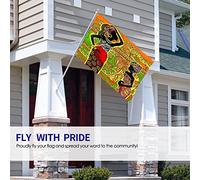 Drapeau africain 0,9 x 1,5 m Bohème Ethnique Femmes en Afrique avec éléphant Arbre Zèbre Robe Aztèque Drapeaux d'extérieur Grandes bannières de bienvenue pour la maison, le jardin, la pelouse