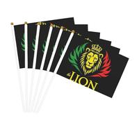 Drapeau africain Roi du Lion Juda Rasta Rastafari Jamaïque Reggae Noir Drapeau de sport résistant à la décoloration pour terrasse extérieure - Non résistant à la décoloration Protection toutes saisons