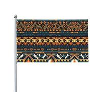 Drapeau africain tribal à texture ethnique. Drapeau de jardin extérieur 0,9 x 1,5 m, bannière en polyester imprimé vif, facile à accrocher pour terrasse, fête, camping