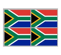 Drapeau Afrique Du Sud - 4 Stickers - 9.5 X 6.3 Cm - Sticker/Autocollant