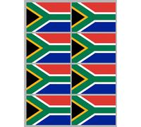 Drapeau Afrique Du Sud - 8 Stickers - 9.5 X 6.3 Cm - Sticker/Autocollant
