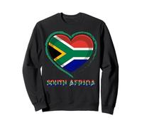 Drapeau Afrique du Sud Cœur Rustique Pride Art Graphic Sweatshirt