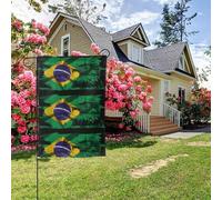Drapeau Aigle du Brésil double face 28 x 40 pouces Décoration extérieure