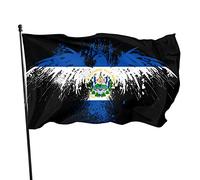 Drapeau aigle El Salvador, 3x5 pieds, couleurs vives et résistant aux UV, bannières murales pour l'extérieur et l'intérieur