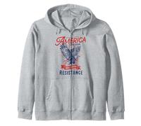 Drapeau Aigle rétro America Born Out of Resistance 1776-2026 Sweat à Capuche