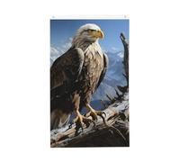 Drapeau aigle solitaire de 9,6 x 1,5 m - Double face - Avec œillets en laiton - Bannière de décoration saisonnière - Fond photo pour cour, porche, pelouse