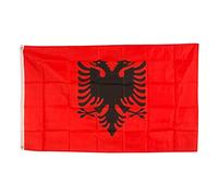 Drapeau albanais fédéral et campagne drapeau du dortoir national suspendu la bannière polyester fédérale et pays