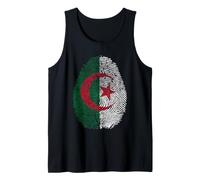 Drapeau Algérie ADN Empreinte Digitale Patrimoine Ancestry Traditions Débardeur