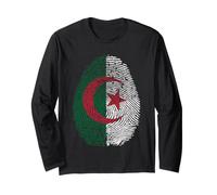 Drapeau Algérie ADN Empreinte Digitale Patrimoine Ancestry Traditions Manche Longue