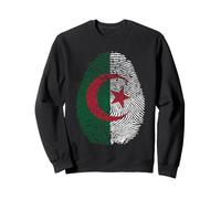 Drapeau Algérie ADN Empreinte Digitale Patrimoine Ancestry Traditions Sweatshirt