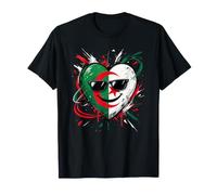 Drapeau Algérie Cœur Cartoon Fierté Algérienne T-Shirt