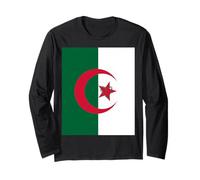 Drapeau Algérie Cœur fière du Patrimoine Fête Nationale Manche Longue
