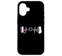Drapeau Algérie France - Algérie France Heartbeat Coque pour iPhone 16