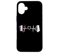 Drapeau Algérie France - Algérie France Heartbeat Coque pour iPhone 16 Plus