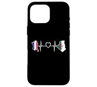 Drapeau Algérie France - Algérie France Heartbeat Coque pour iPhone 16 Pro Max