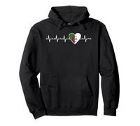 Drapeau Algérie Heartbeat Design Algérie Sweat à Capuche
