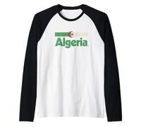 Drapeau Algérie Rétro Afrique Algérie Blanc Manche Raglan