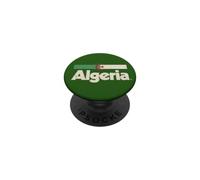 Drapeau Algérie Rétro Afrique Algérie Blanc PopSockets PopGrip Adhésif