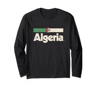 Drapeau Algérie Rétro Afrique Algérie Manche Longue