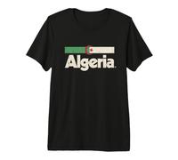 Drapeau Algérie Rétro Afrique Algérie T-Shirt Haut de Gamme