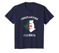 Drapeau Algérie Vieilli Constantine Pride T-Shirt, Enfant, Bleu Marine, 12 Ans