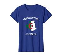 Drapeau Algérie Vieilli Constantine Pride T-Shirt, Femme, Bleu Royal, XXL