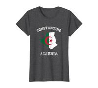 Drapeau Algérie Vieilli Constantine Pride T-Shirt, Femme, Chiné Foncé, M