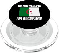 Drapeau algérien avec Inscription « I'm Not Yelling I'm Not Yelling I'm Algerian Country Flag PopSockets PopGrip pour MagSafe
