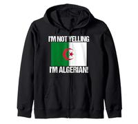 Drapeau algérien avec Inscription « I'm Not Yelling » Sweat à Capuche
