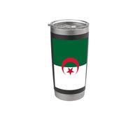 Drapeau algérien de l'Algérie Gobelet isotherme en acier inoxydable double paroi